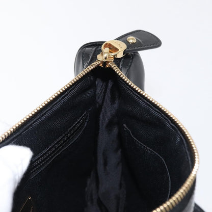 Salvatore Ferragamo Vala Shoulder Bag Leather, BLACK, LEATHER, Shoulder bag