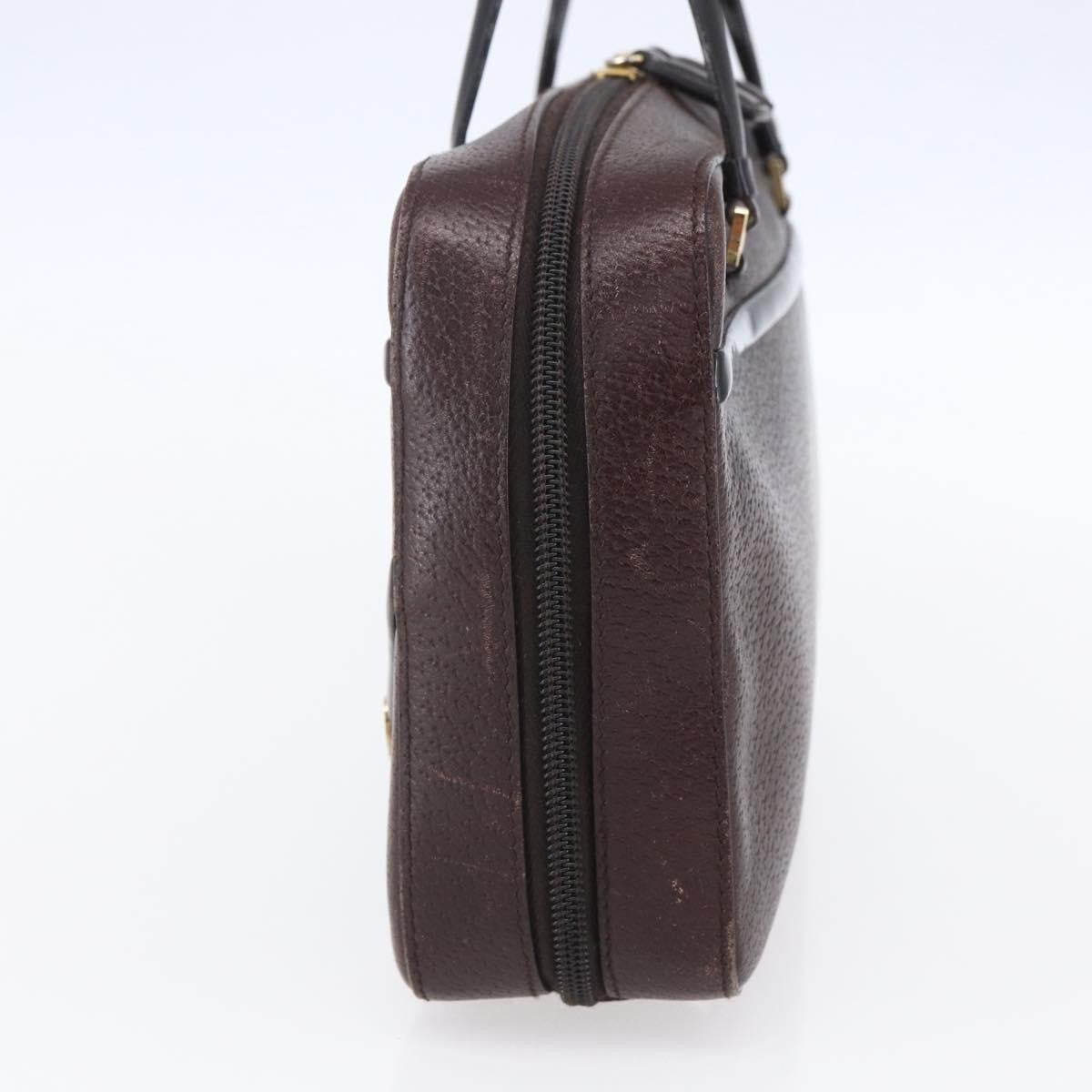 Christian Dior Vintage CD Handbag Leather, BROWN, LEATHER, Handbag