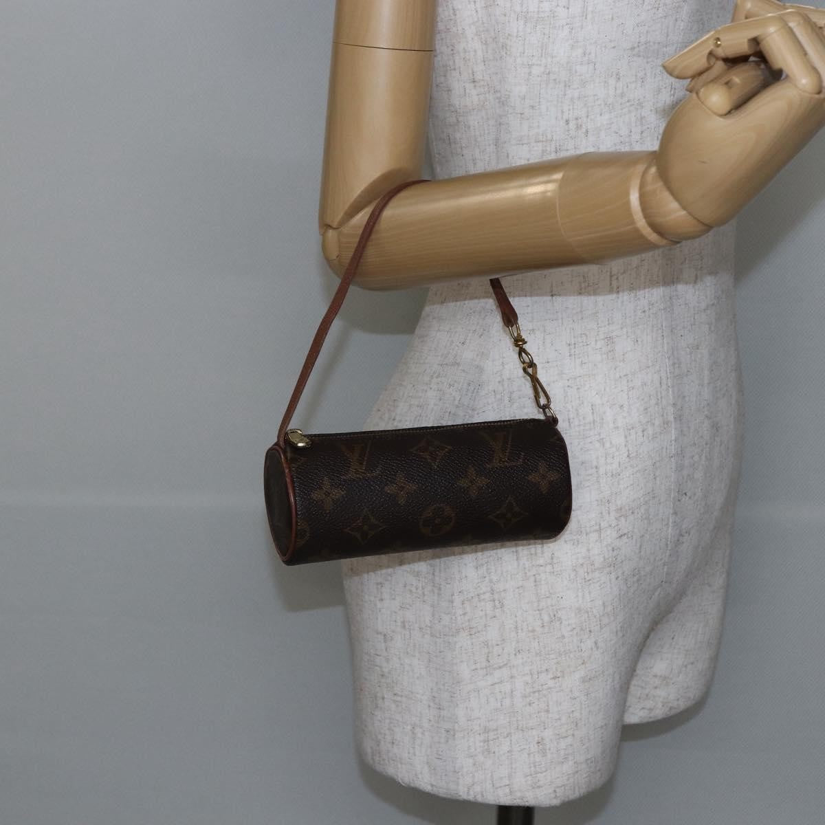 Louis Vuitton Papillon Pochette Monogram Canvas, BROWN, CANVAS, Handbag