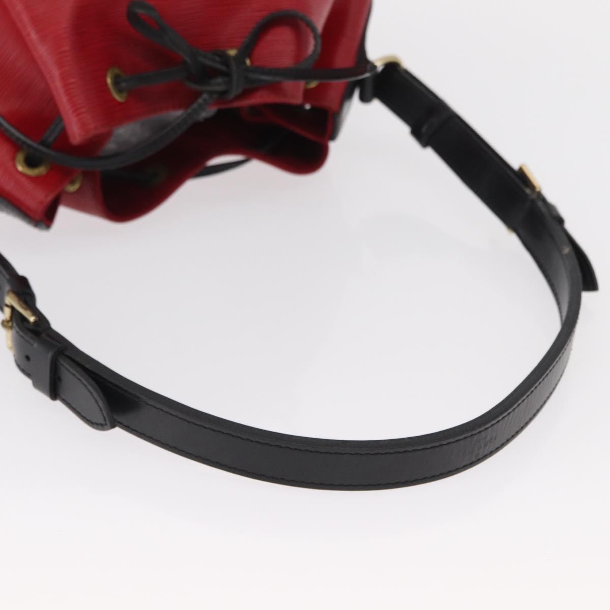 Louis Vuitton Bicolor Petit Noe Handbag Epi Leather, RED, LEATHER, Shoulder bag