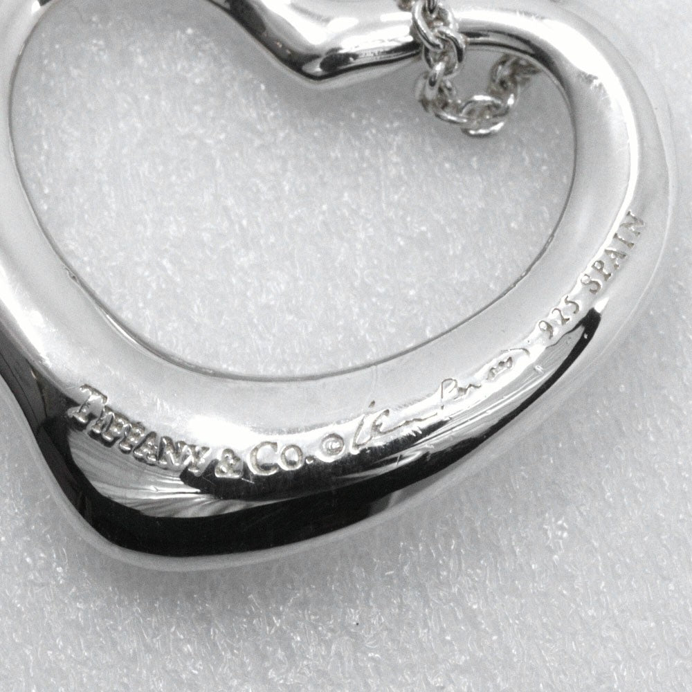 Tiffany & Co. Elsa Peretti Open Heart Pendant Necklace Sterling Silver, SILVER, SILVER, Necklace