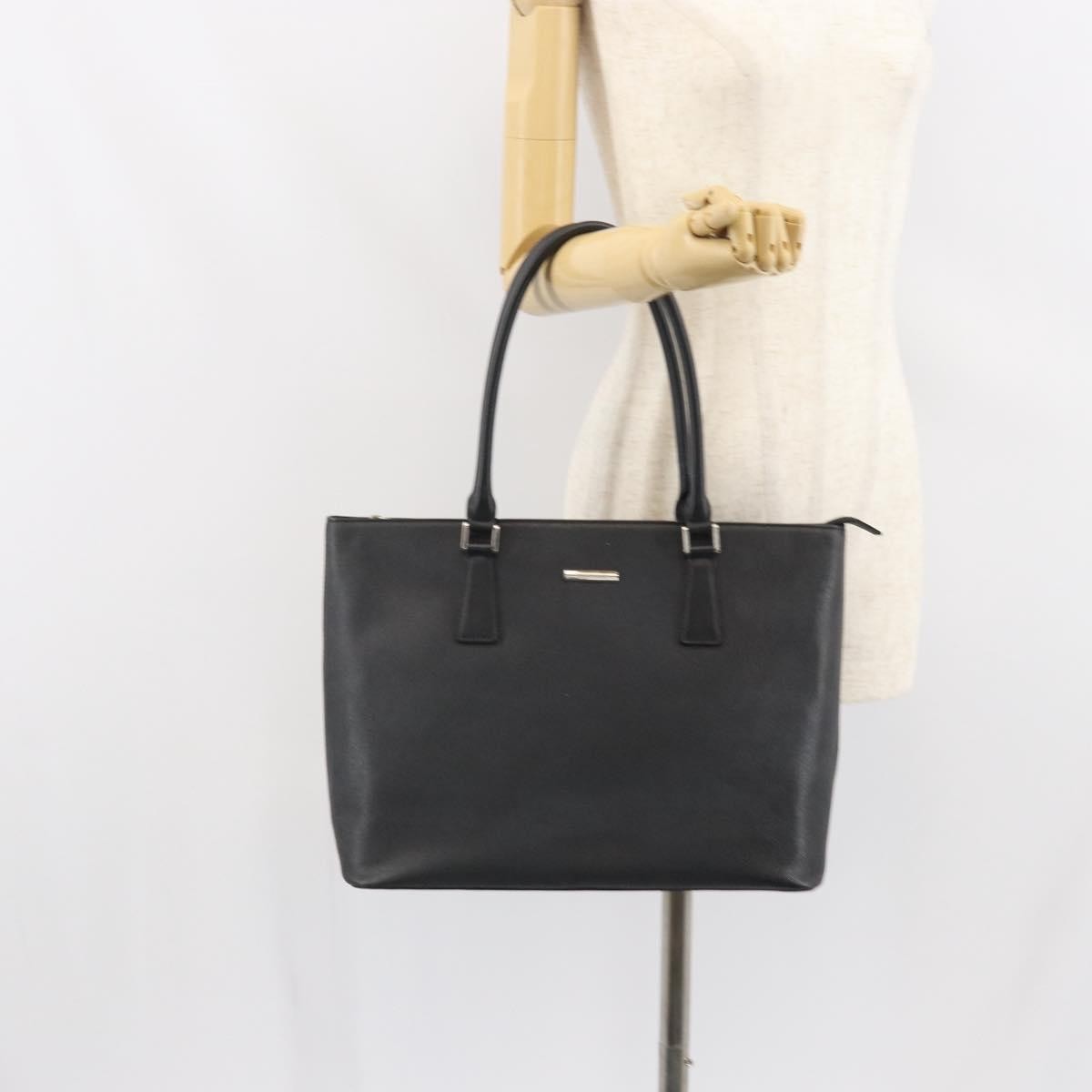 Burberry Vintage tote bag Leather, BLACK, LEATHER, Tote bag