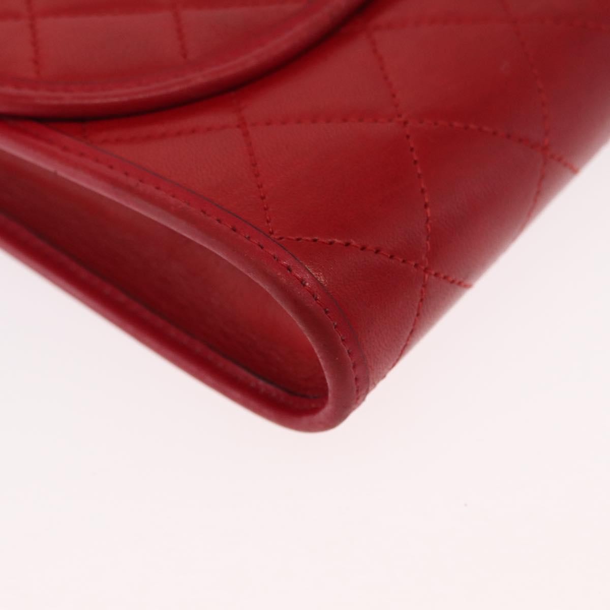 Chanel Vintage Clutch Leather, RED, LEATHER, Clutche & pouche