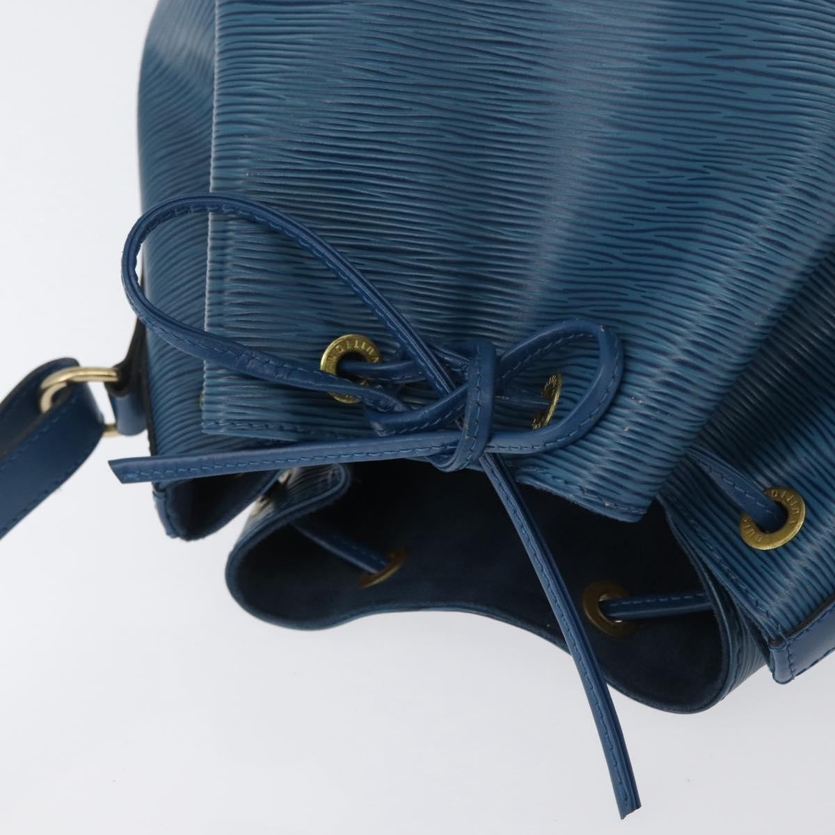 Louis Vuitton Petit Noe Handbag Epi Leather, BLUE, LEATHER, Shoulder bag