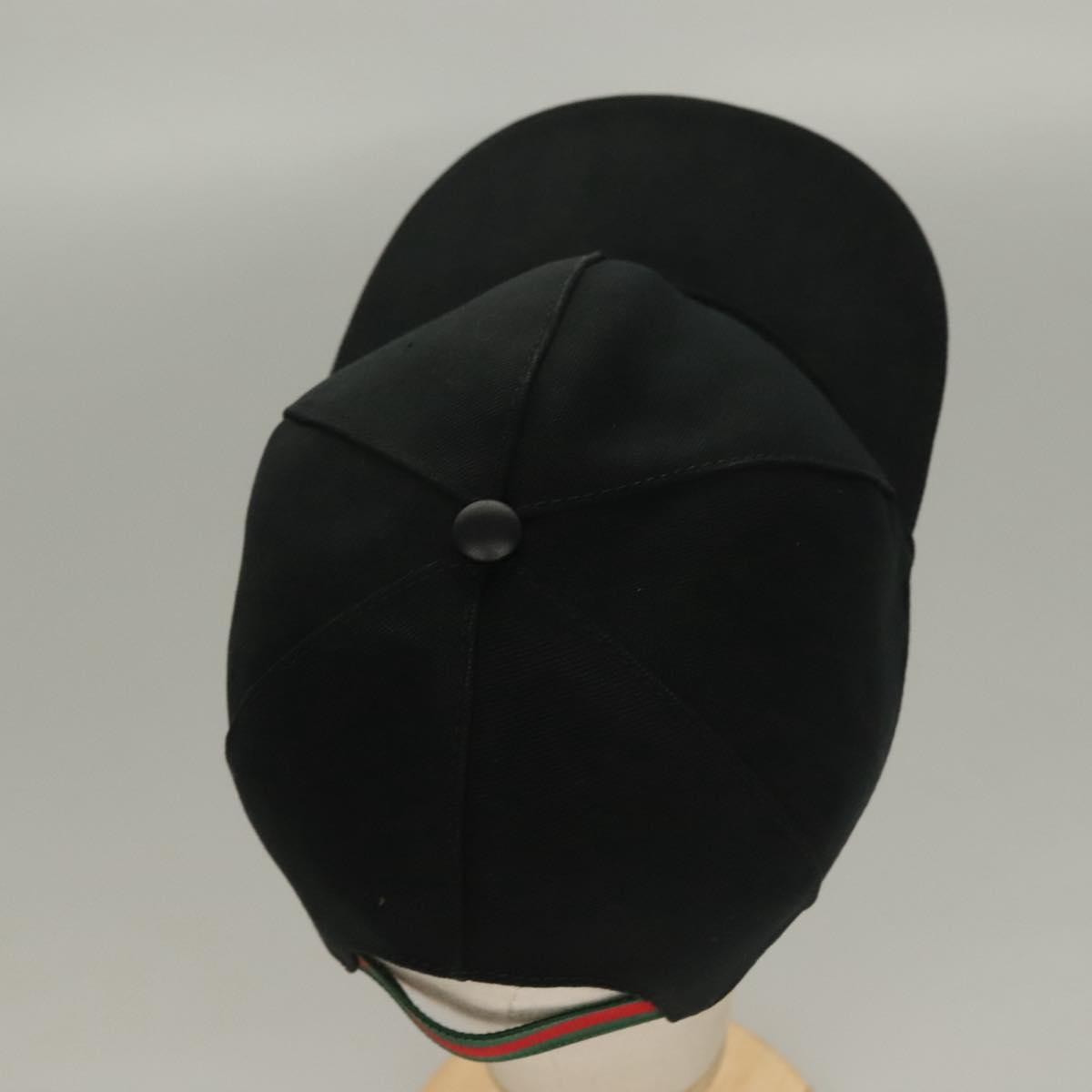 Gucci Interlocking G Web Baseball Cap Canvas, BLACK, CANVAS, Head accessory
