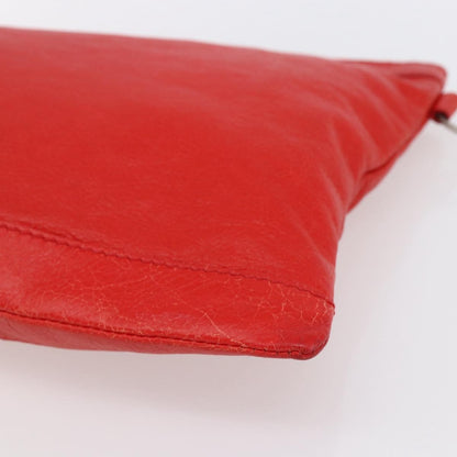 Balenciaga Classic City Clip Pouch Leather, RED, LEATHER, Clutche & pouche