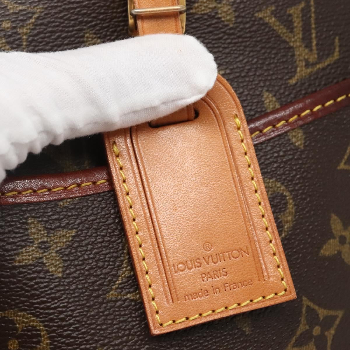 Louis Vuitton Deauville Handbag Monogram Canvas, BROWN, CANVAS, Handbag