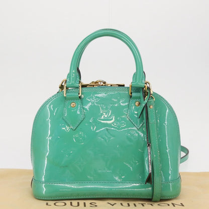 Louis Vuitton Alma Handbag Monogram Vernis, BLUE, PATENT_LEATHER, Handbag
