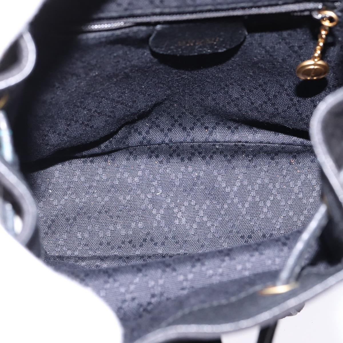 Gucci Vintage Bamboo Backpack Suede, BLACK, SUEDE, Backpack