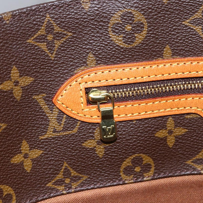 Louis Vuitton Shopping Sac Handbag Monogram Canvas, BROWN, CANVAS, Tote bag