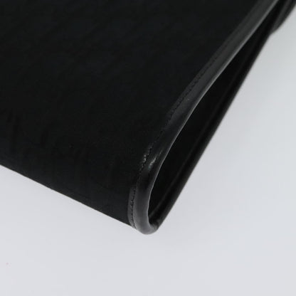 Christian Dior Vintage Trotter Flap Shoulder Bag Canvas, BLACK, CANVAS, Shoulder bag