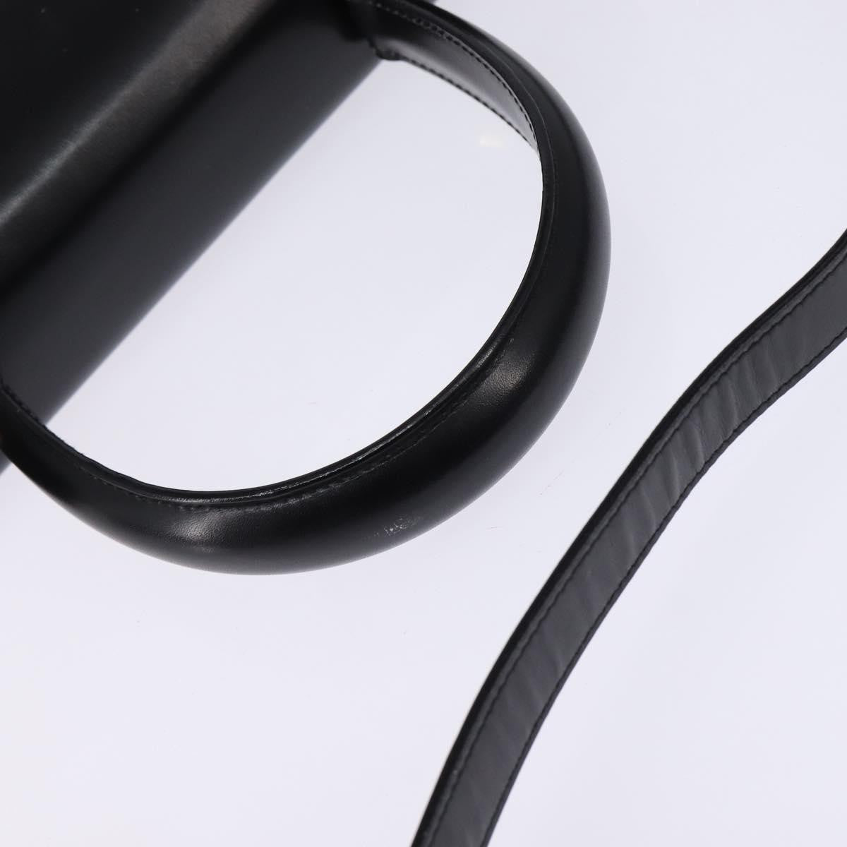 Salvatore Ferragamo Gancini Convertible Top Handle Bag Leather, BLACK, LEATHER, Handbag