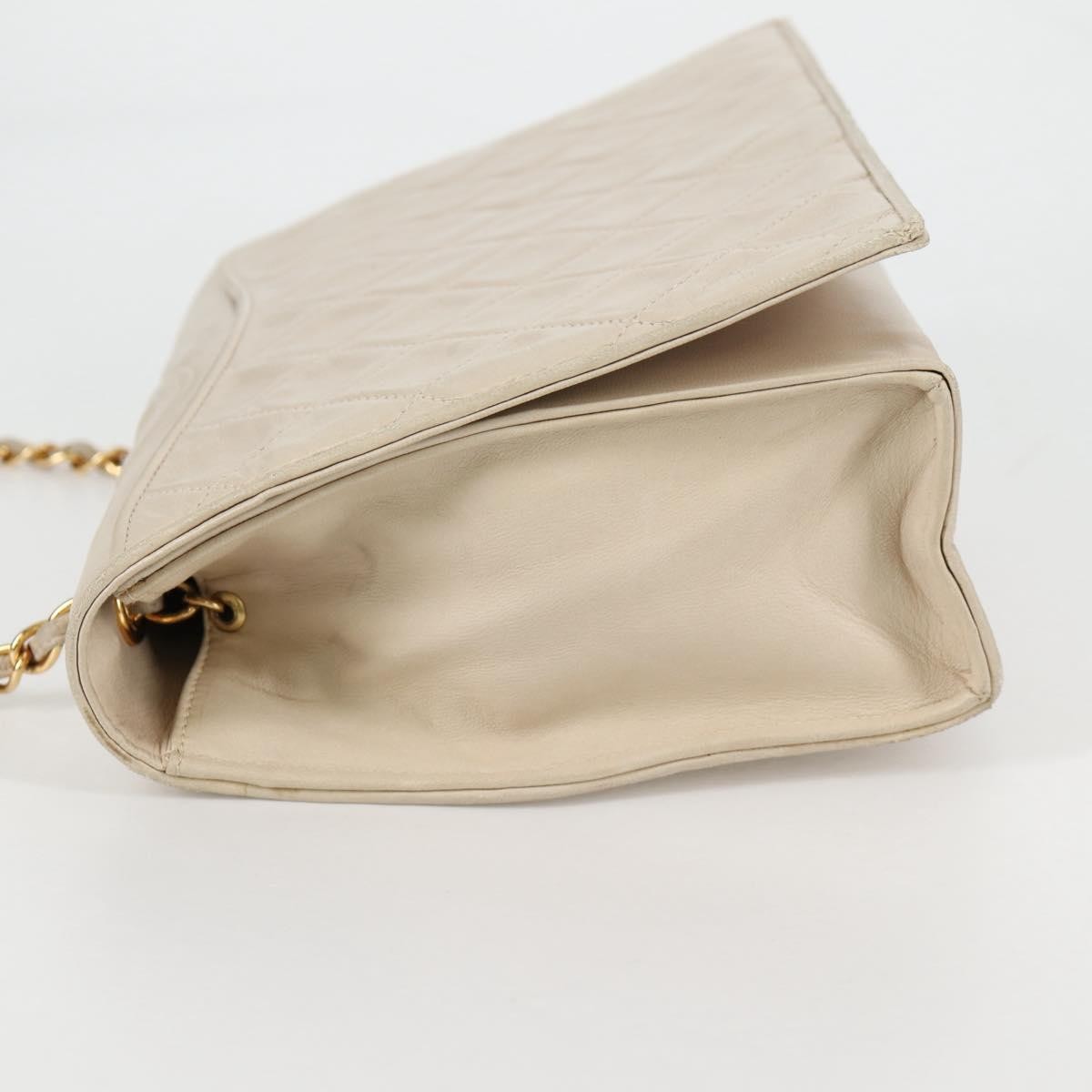 Chanel Vintage Tassel Flap Bag Quilted Lambskin, GOLD, LAMB_SKIN, Handbag