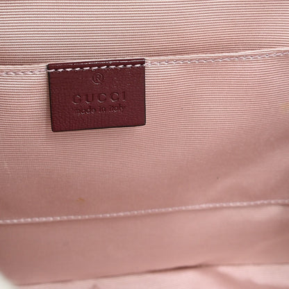 Gucci Sylvie 1969 Top Handle Bag Leather and Wicker, RED, LEATHER, Handbag