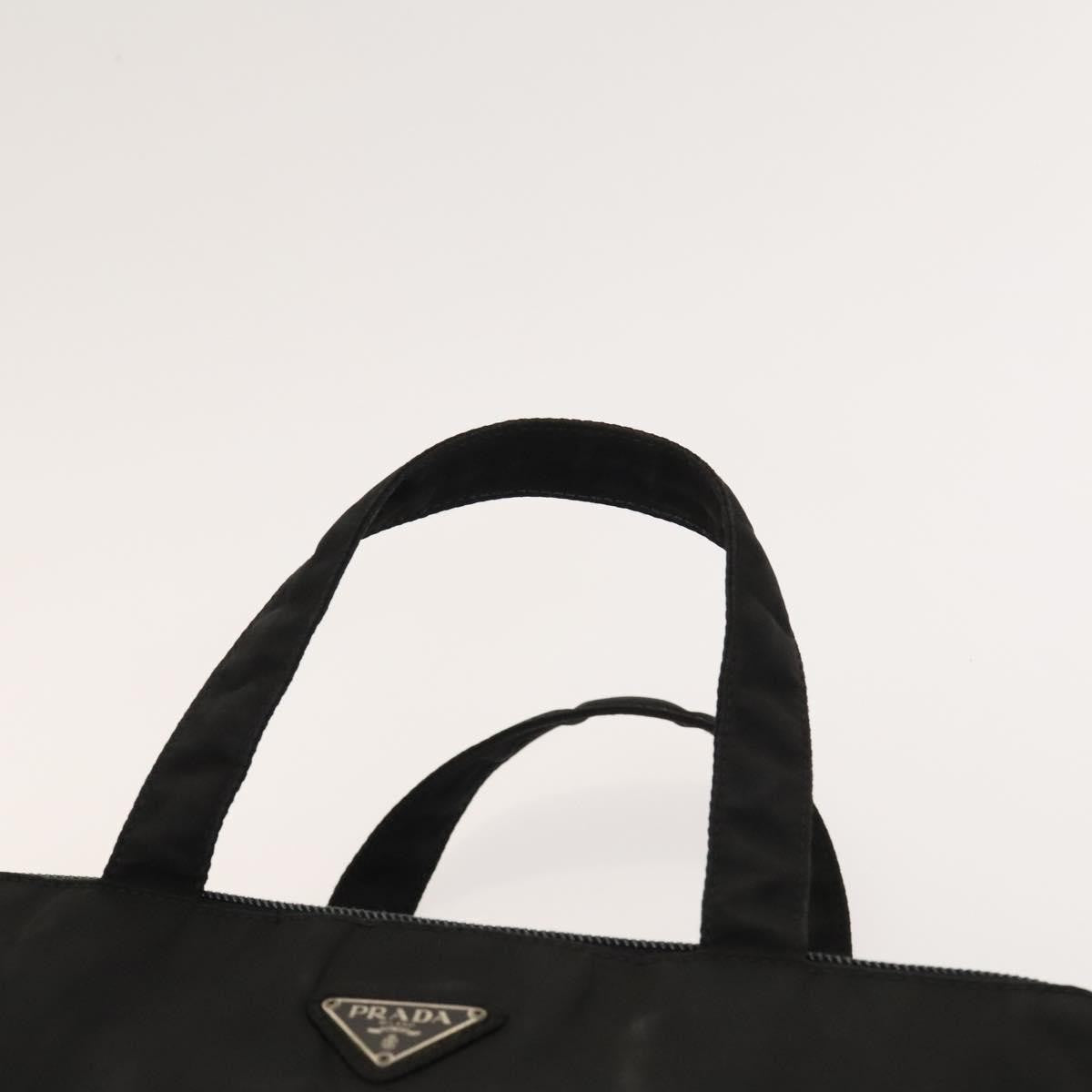 Prada Vintage Zip Handbag Tessuto, BLACK, NYLON, Handbag
