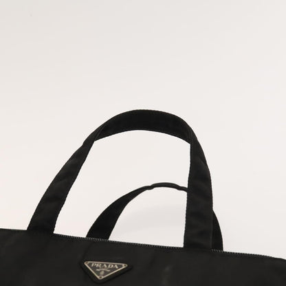 Prada Vintage Zip Handbag Tessuto, BLACK, NYLON, Handbag