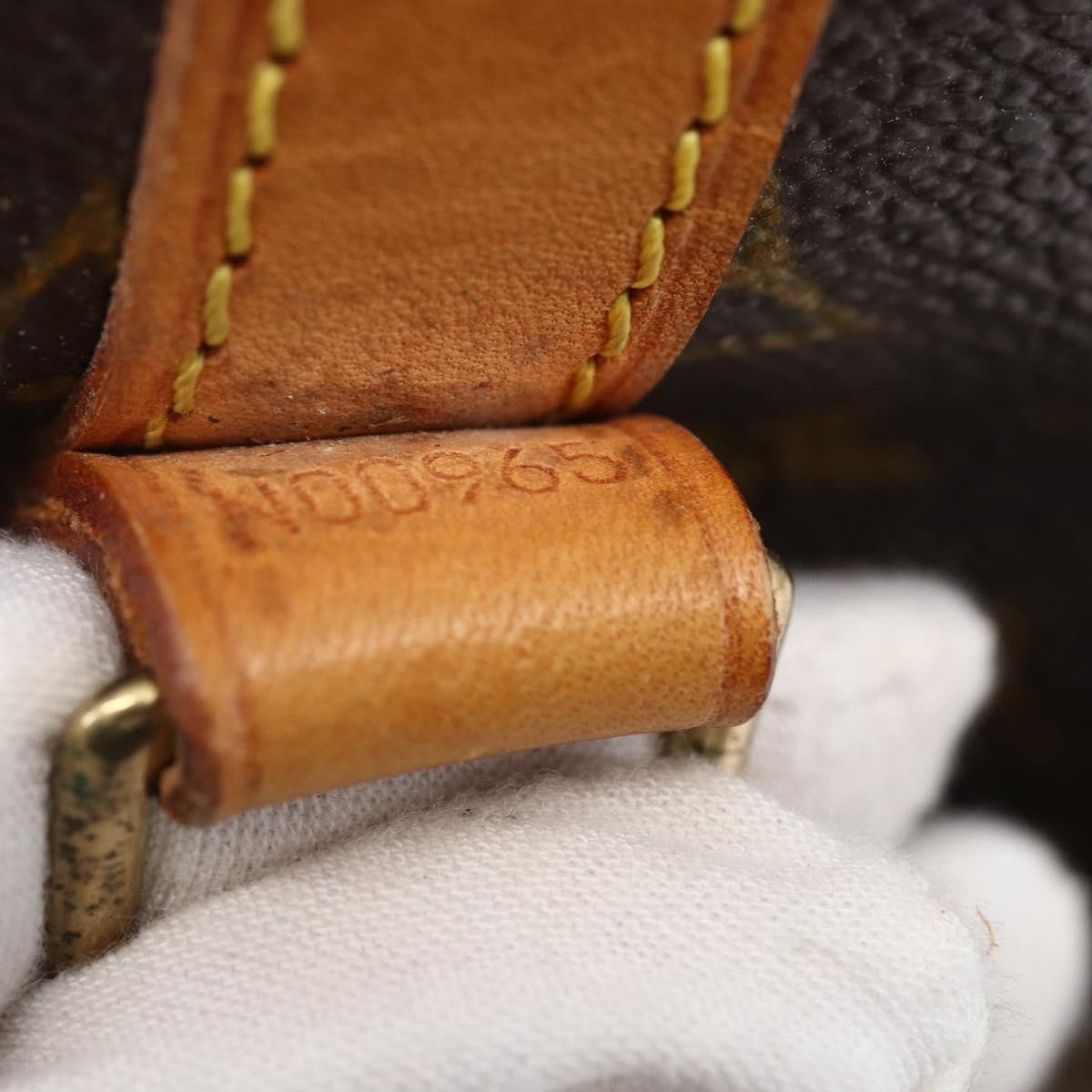 Louis Vuitton Shopping Sac Handbag Monogram Canvas, BROWN, CANVAS, Tote bag