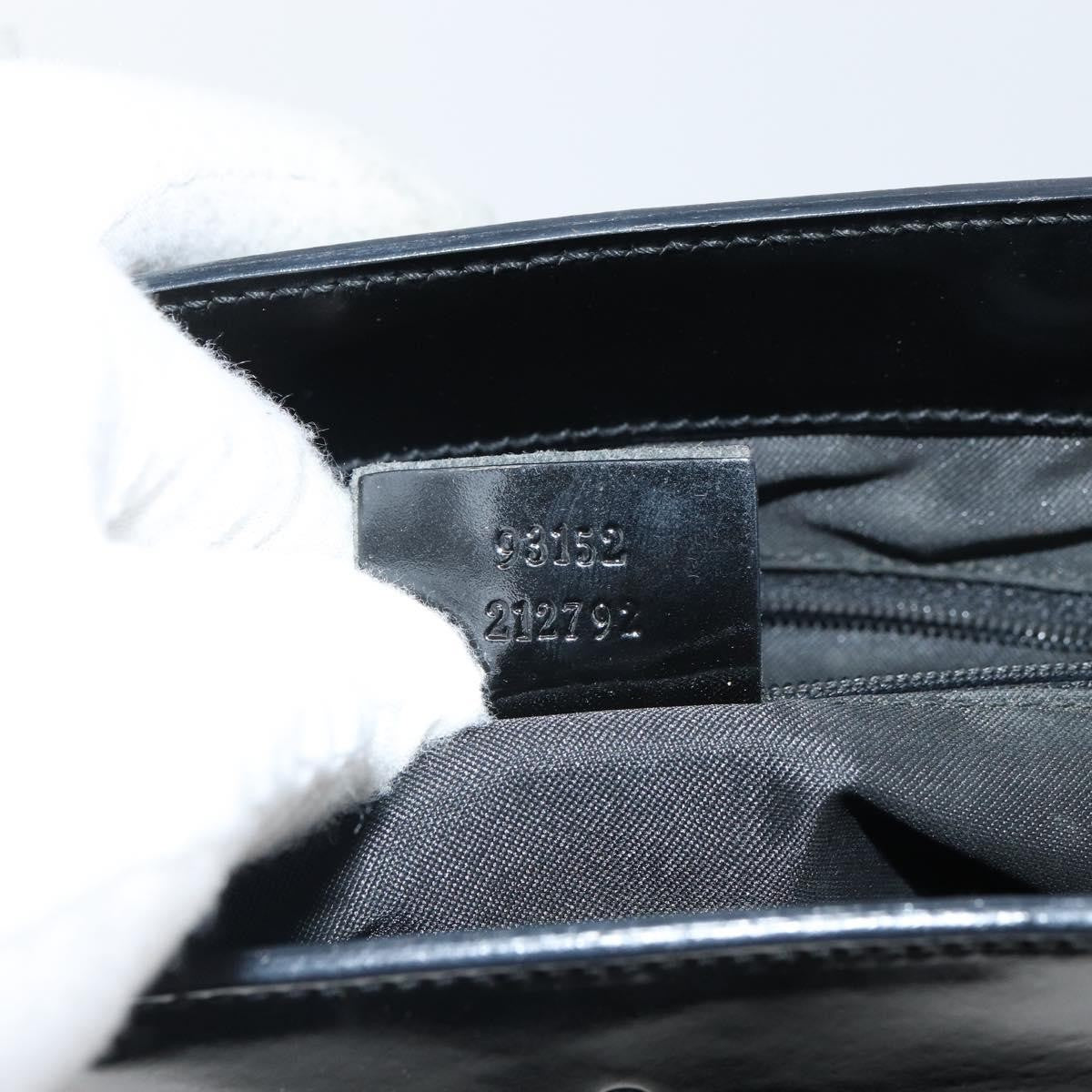 Gucci Vintage Bamboo Handle Bag Patent leather, BLACK, PATENT_LEATHER, Handbag