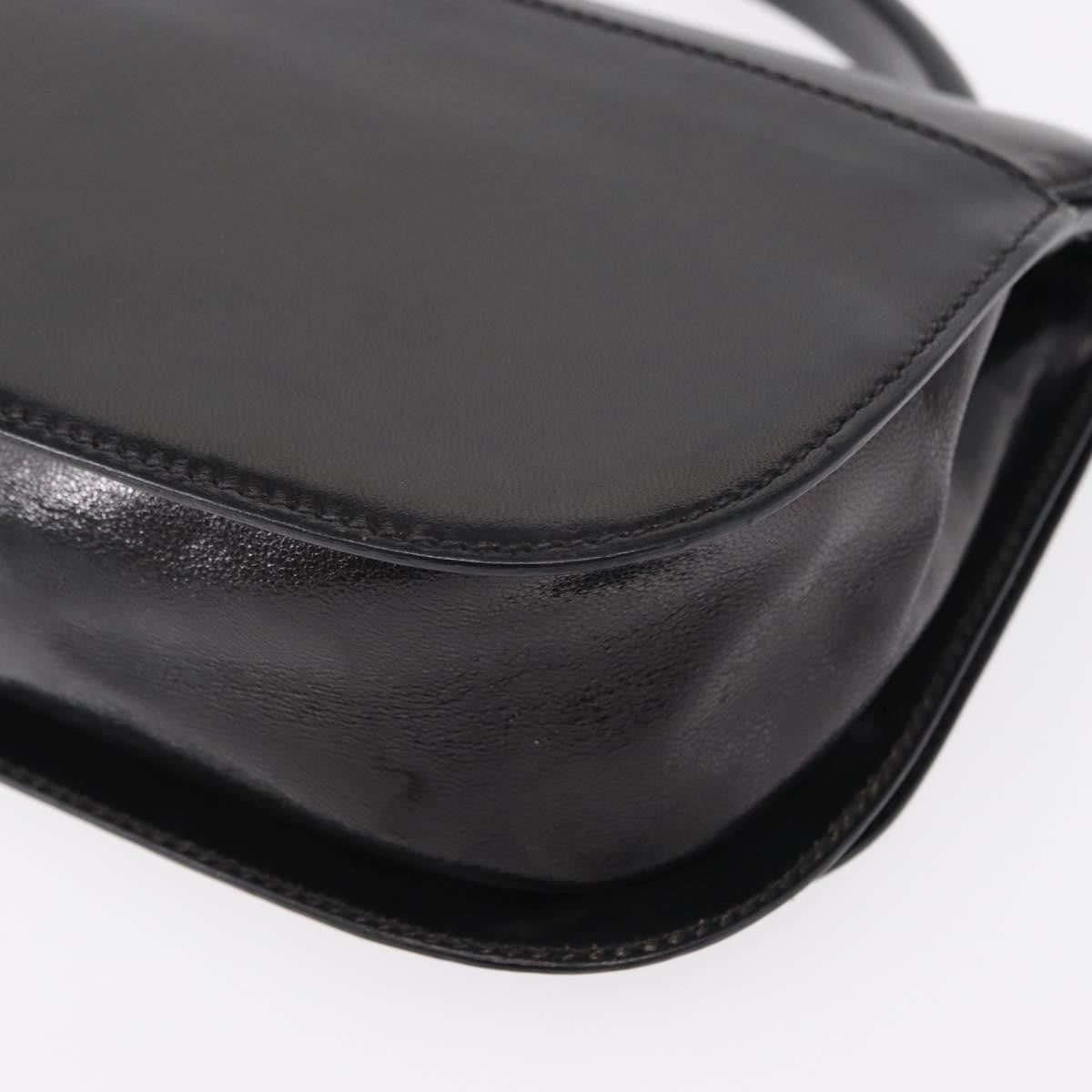 Prada Vintage Handbag Leather, BLACK, LEATHER, Handbag