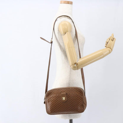 Celine Vintage Macadam Shoulder Bag Canvas and Leather, BROWN, CANVAS, Shoulder bag