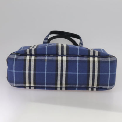 Burberry Nova Check Tote canvas check pattern, BLUE, CANVAS, Tote bag