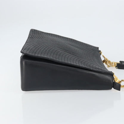 Bally Vintage Tote Bag Quilted Leather, Black, Leather, Tote Bag