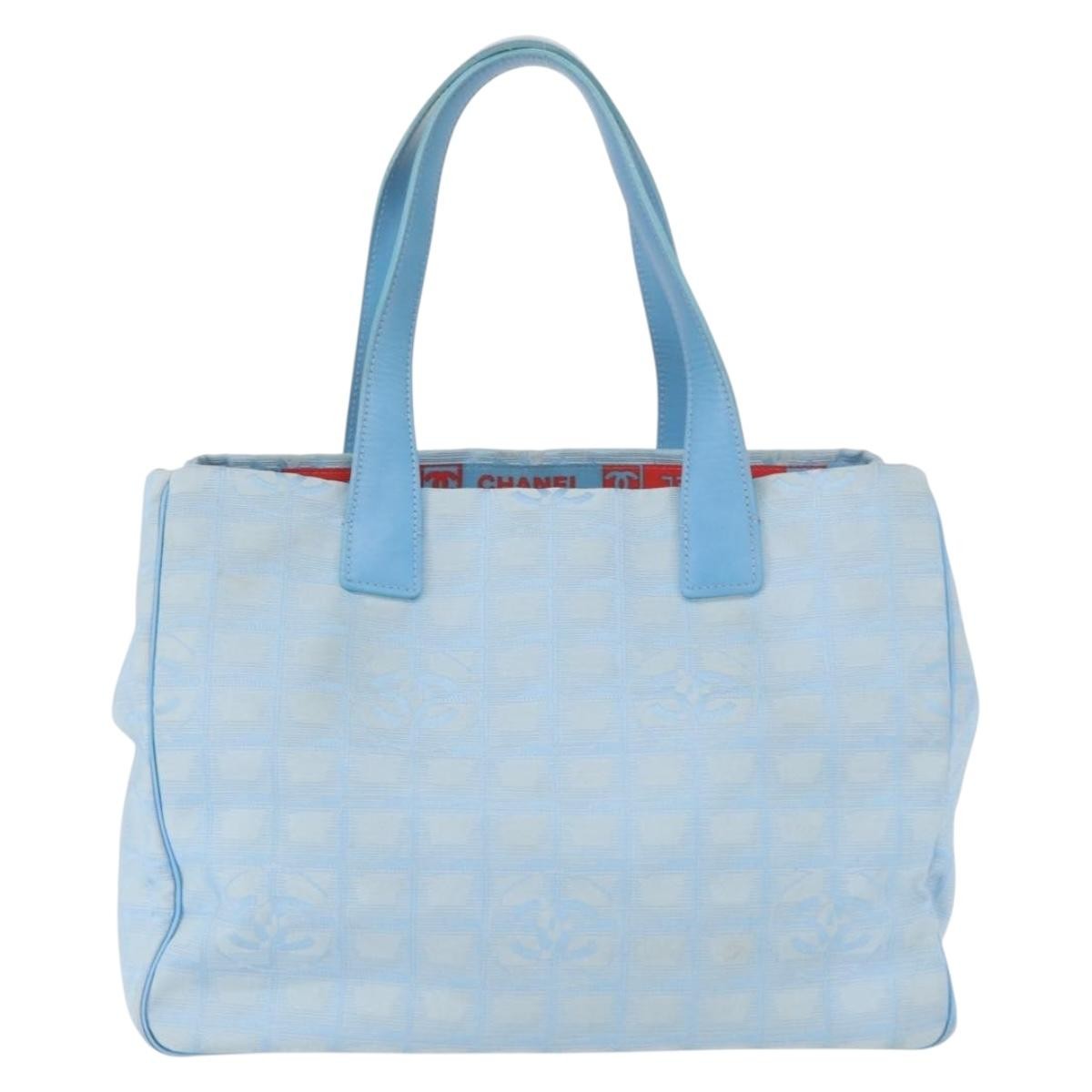Chanel Travel Line Tote Nylon, BLUE, NYLON, Tote bag