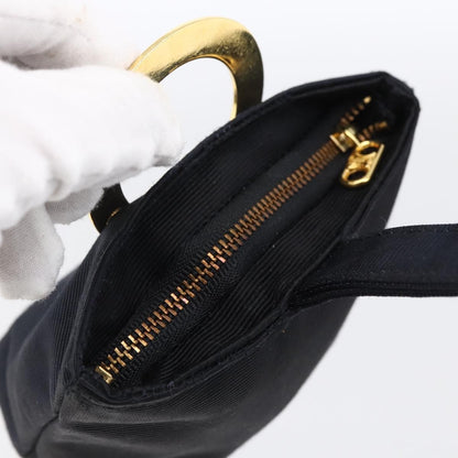 Celine Marin Wristlet Pouch Canvas with Leather, NAVY, NYLON, Clutche & pouche