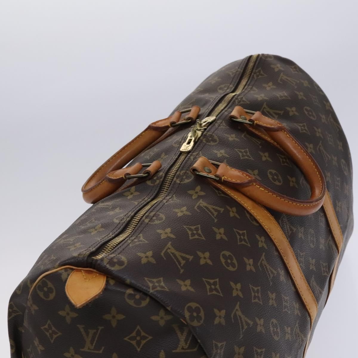 Louis Vuitton Keepall Bag Monogram Canvas, BROWN, CANVAS, Travel bag