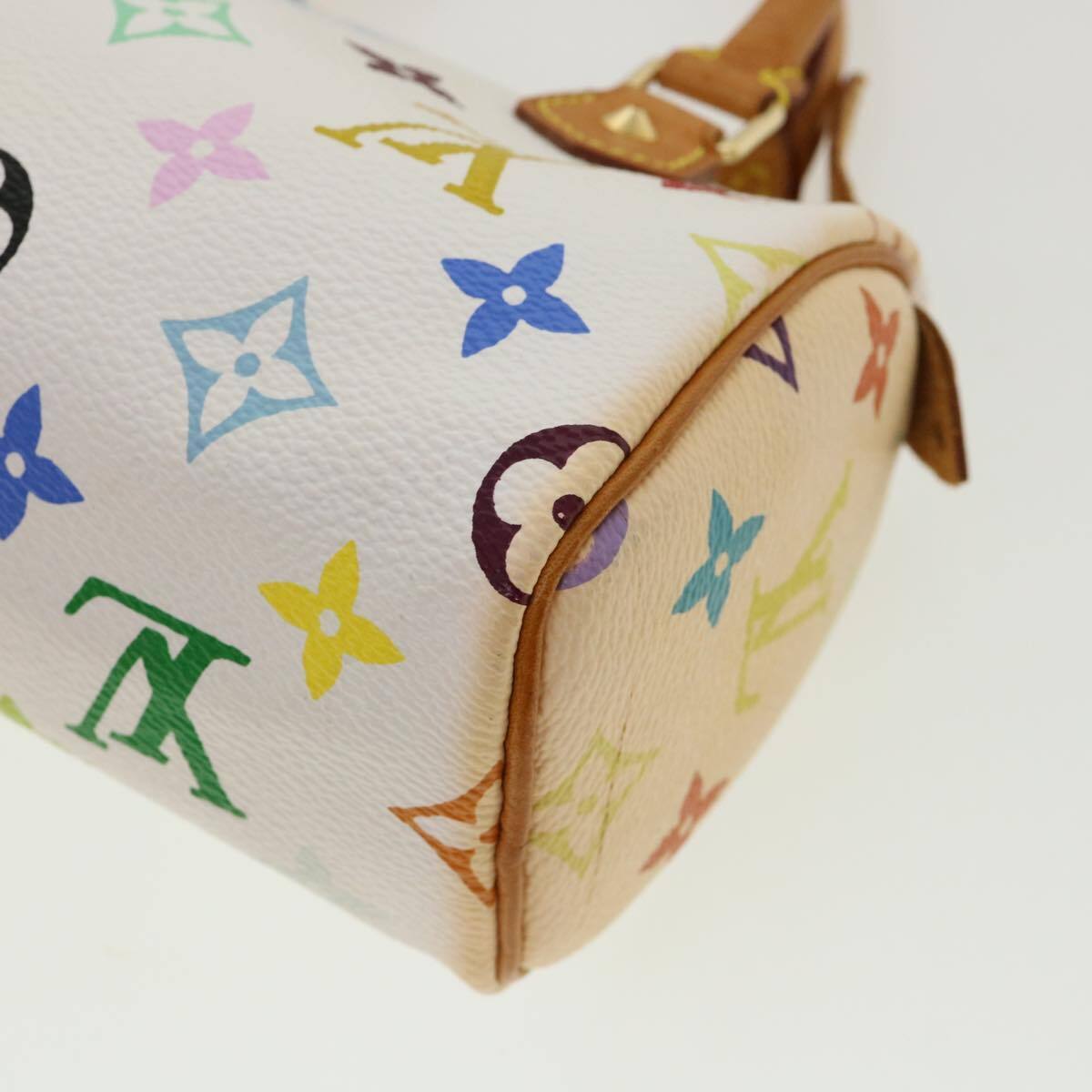 Louis Vuitton Speedy Mini HL Handbag Monogram Multicolor, WHITE, CANVAS, Handbag