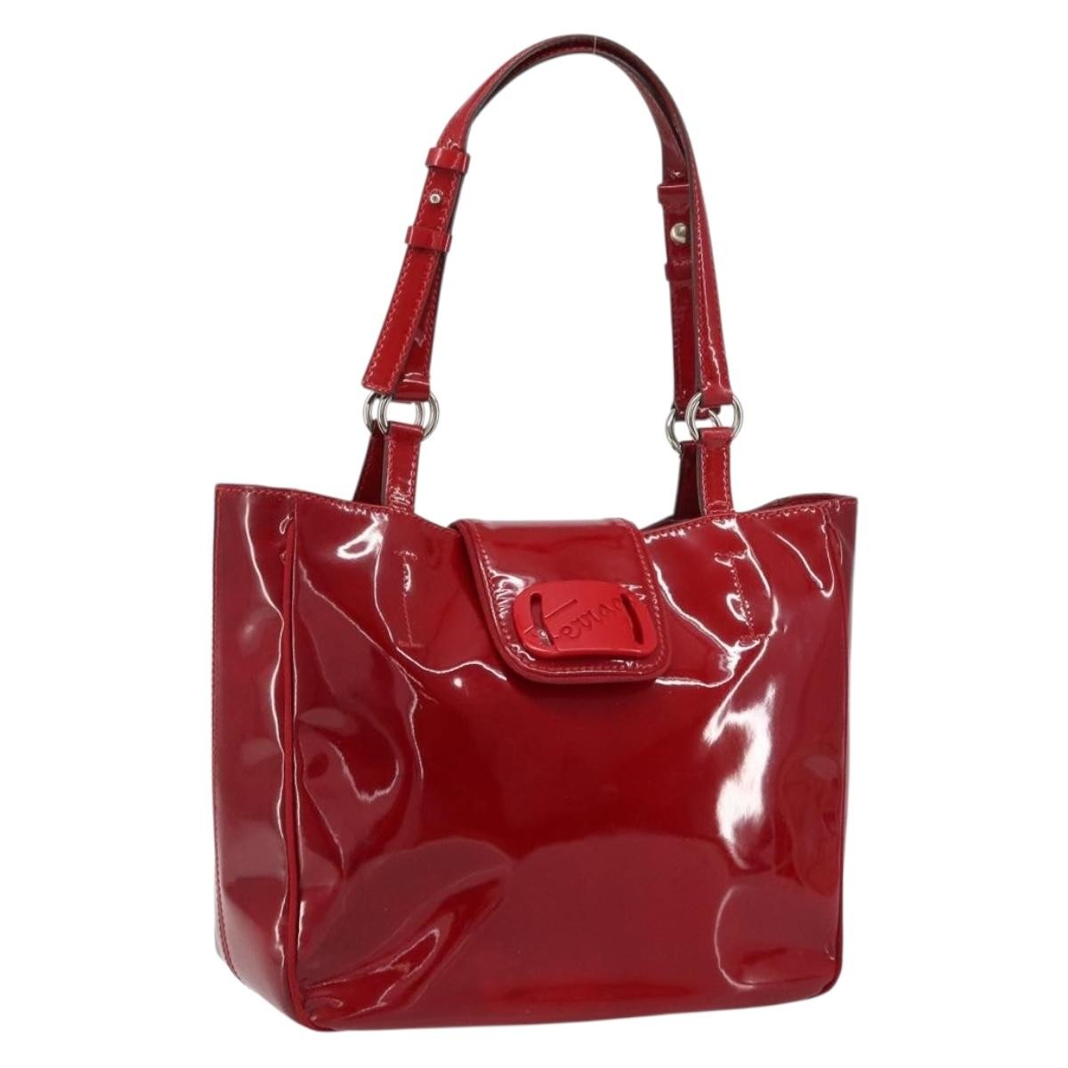 Salvatore Ferragamo Vintage Tote bag Patent Leather, Red, Patent Leather, Tote Bag