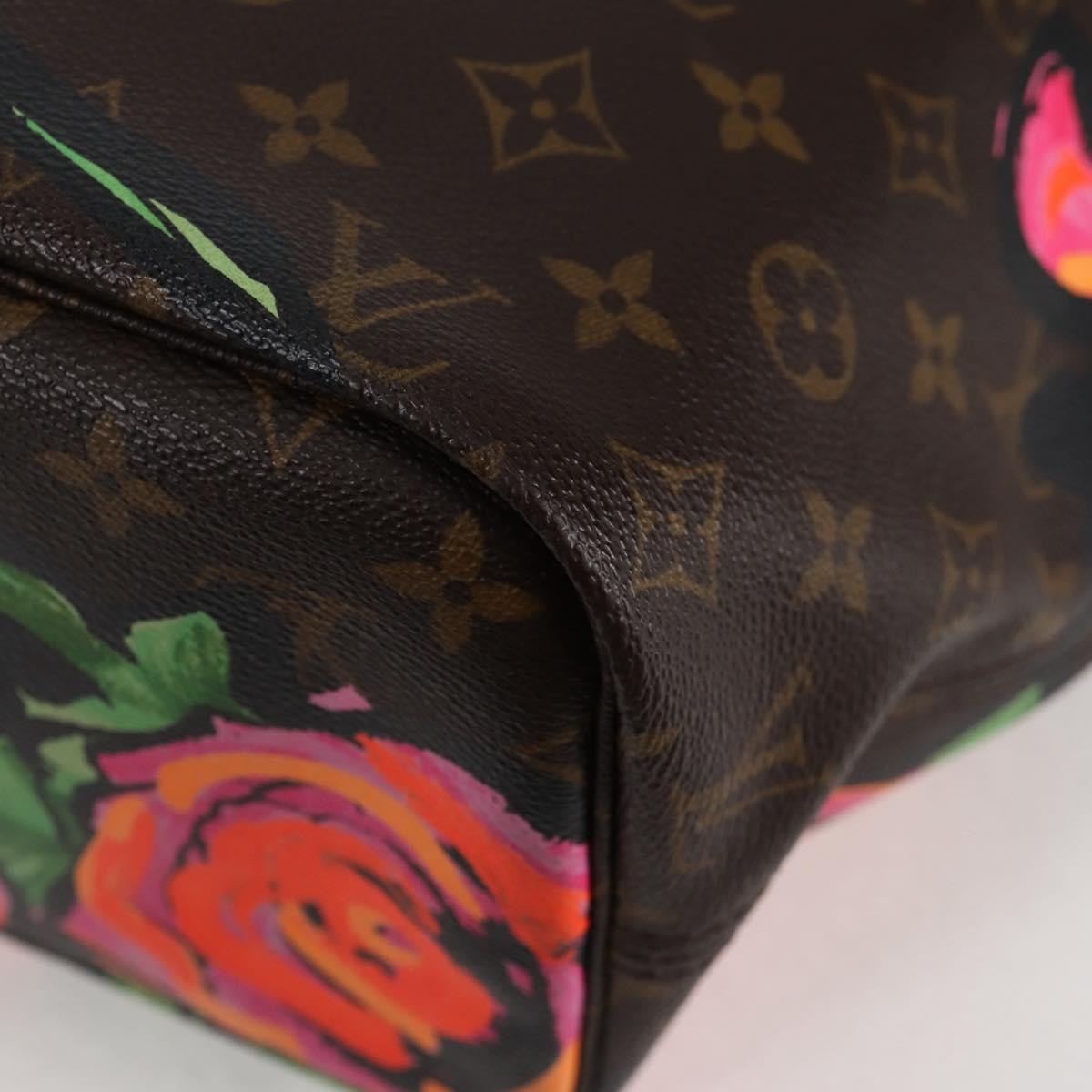 Louis Vuitton Neverfull Tote Limited Edition Monogram Roses, BROWN, CANVAS, Tote bag