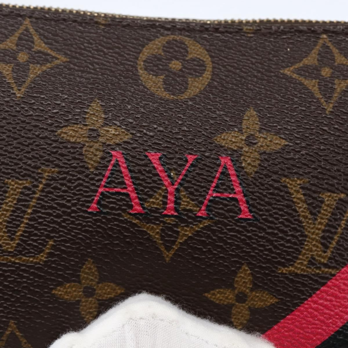 Louis Vuitton Mini pochette accessoires Canvas, BROWN, CANVAS, Clutche & pouche