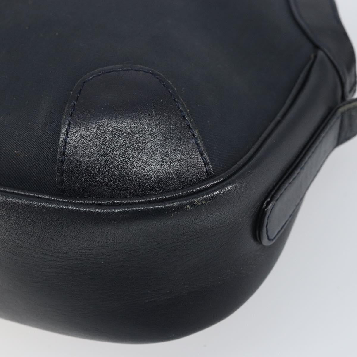 Burberry Vintage Shoulder Bag Leather, NAVY, LEATHER, Shoulder bag