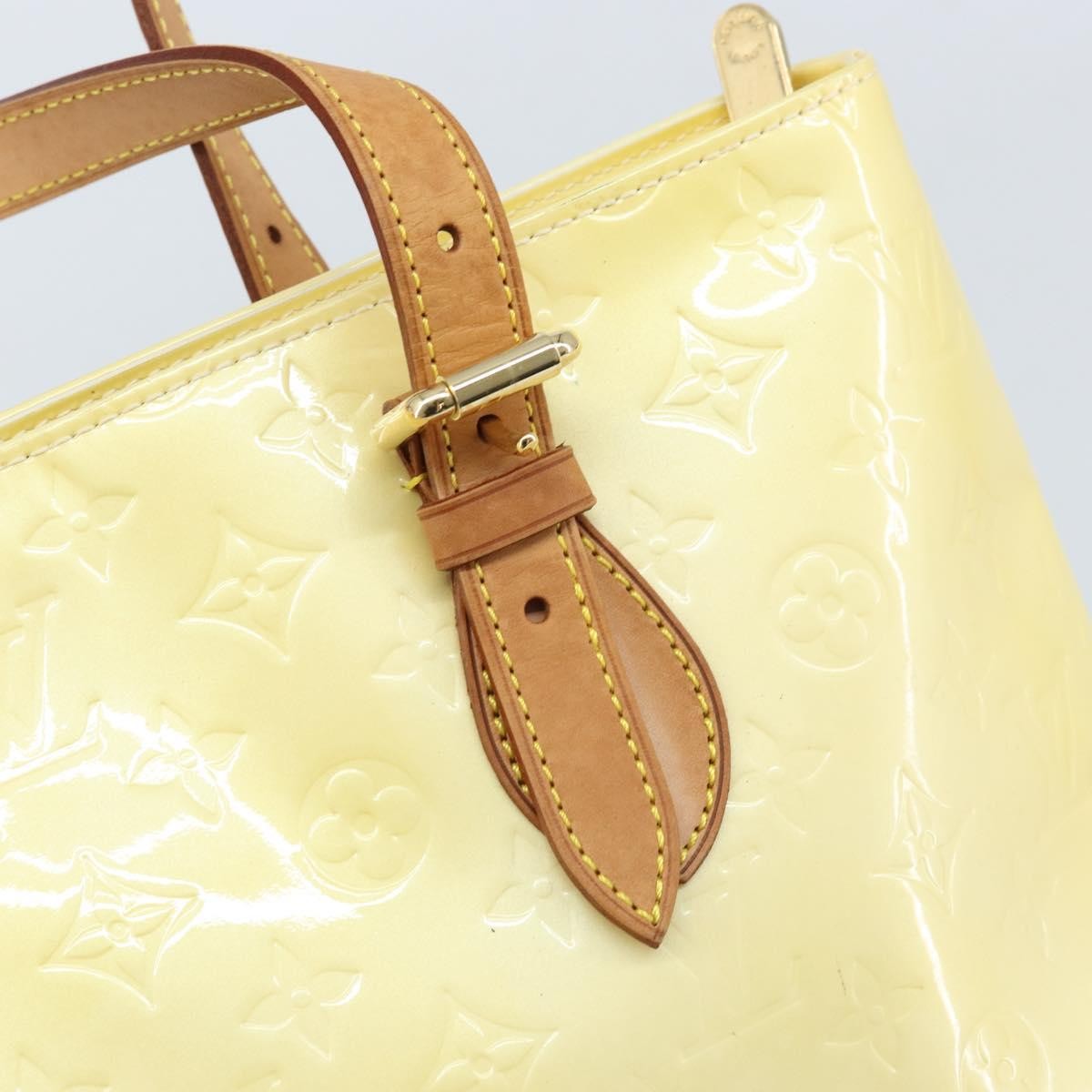 Louis Vuitton Brentwood Handbag Monogram Vernis, YELLOW, PATENT_LEATHER, Tote bag