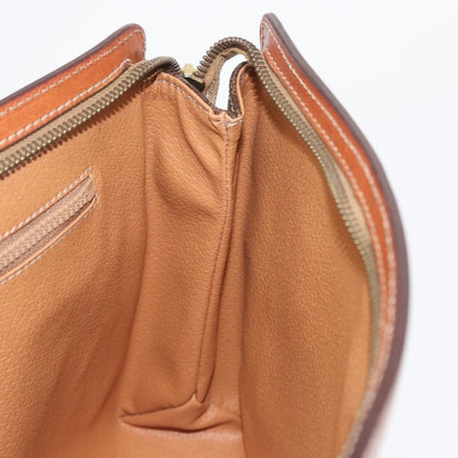 Celine Macadam Pochette Canvas and Leather, BROWN, CANVAS, Clutche & pouche