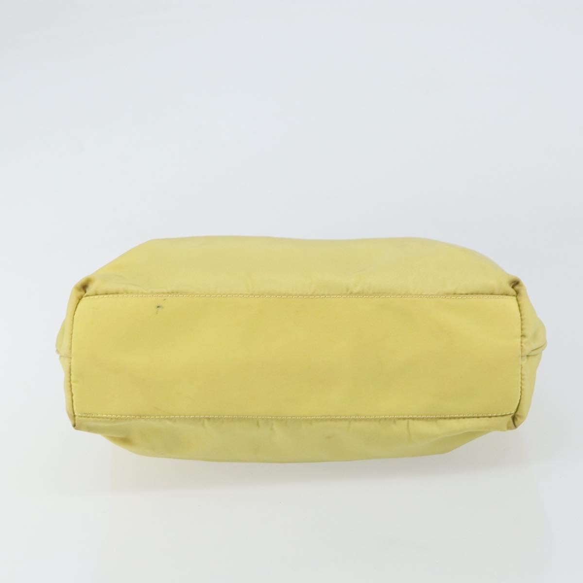 Prada Vintage Tote Nylon, Yellow, Nylon, Tote Bag