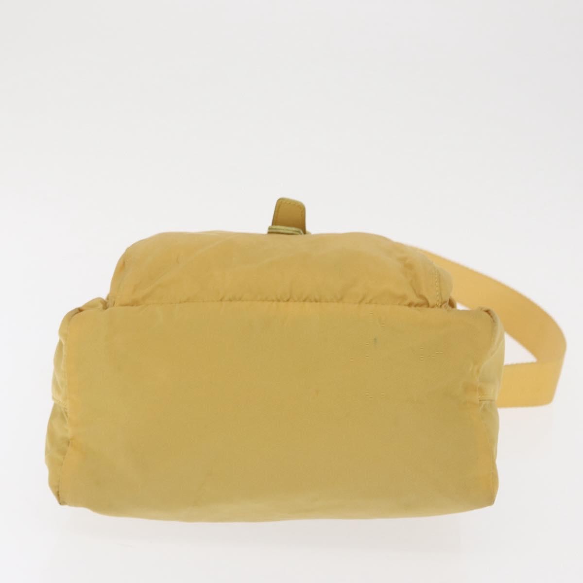 Prada Buckle Messenger Bag Tessuto, YELLOW, NYLON, Shoulder bag