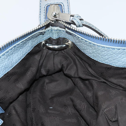 Gucci Bamboo Bar Shoulder Bag Leather, BLUE, LEATHER, Shoulder bag