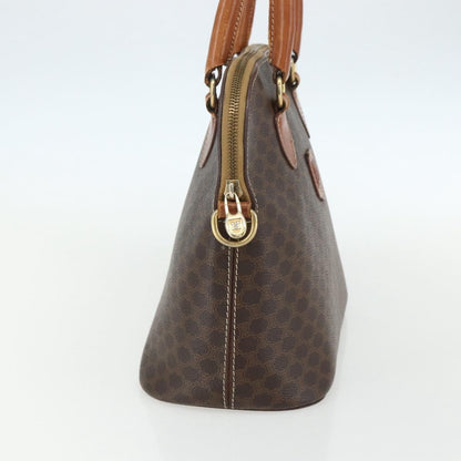 Celine Vintage Macadam Handbag Canvas and Leather, BROWN, CANVAS, Handbag
