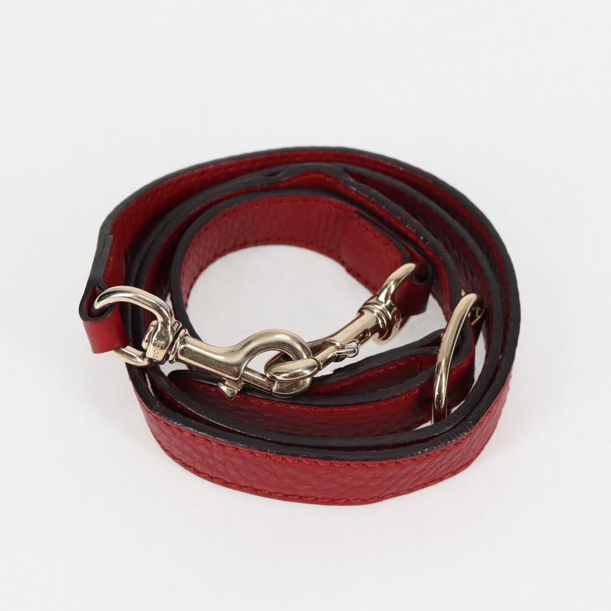 Gucci Bamboo Shopper Tote Leather, RED, LEATHER, Tote bag