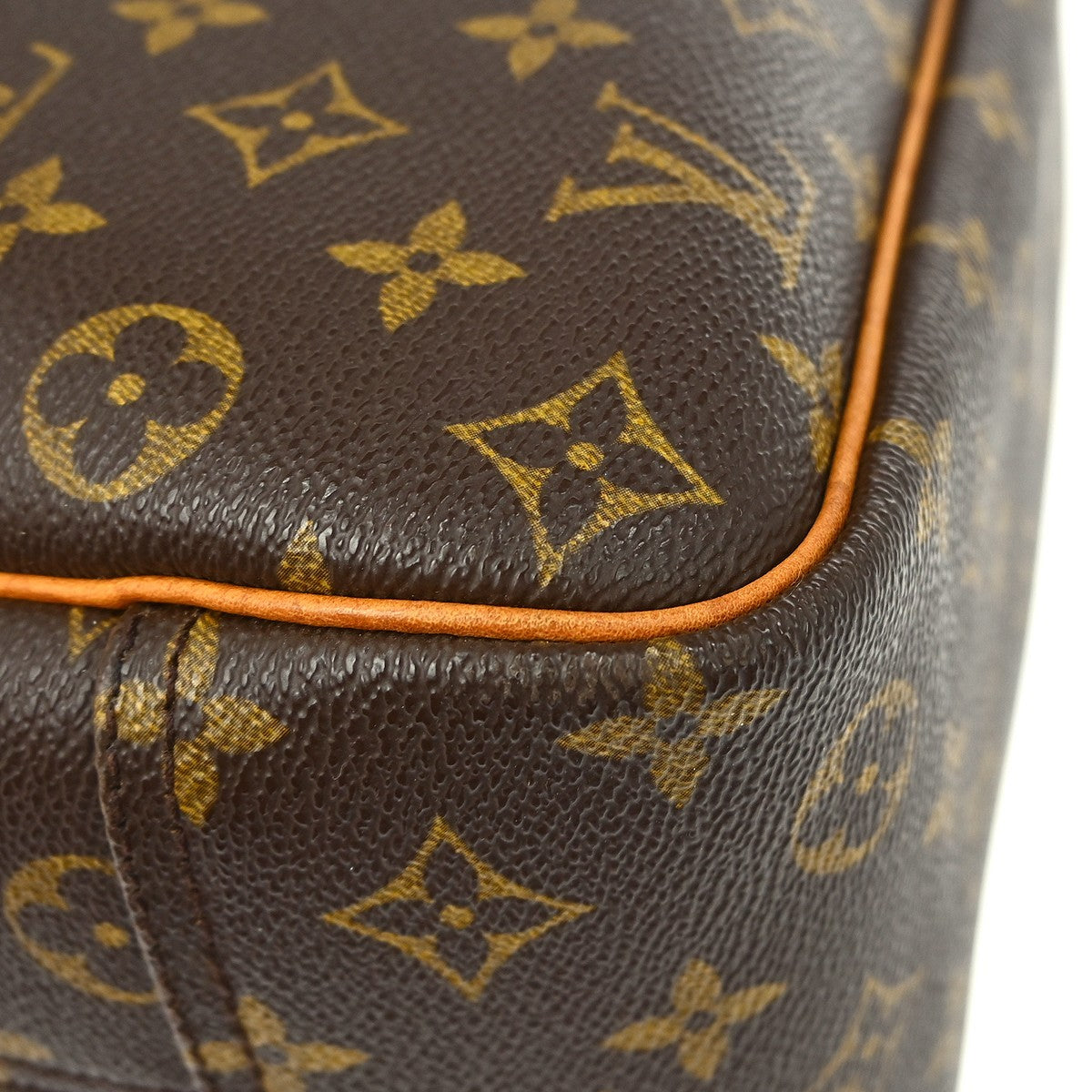 Louis Vuitton Deauville Handbag Monogram Canvas, Brown, Canvas, Handbag