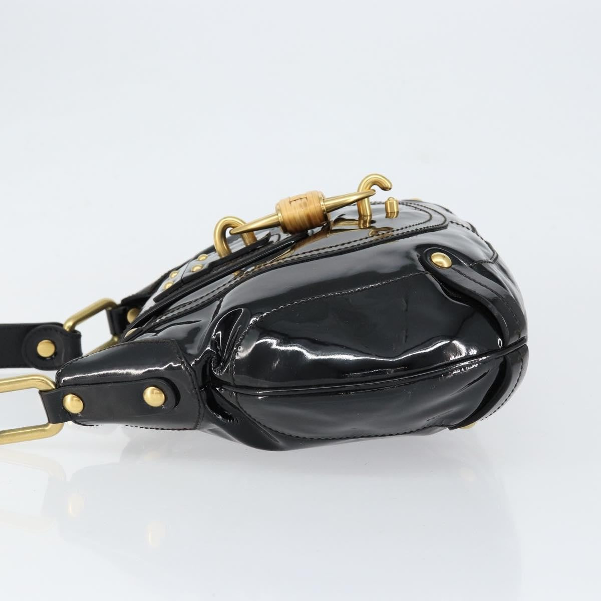 Salvatore Ferragamo Gancini Tote Patent leather, BLACK, PATENT_LEATHER, Tote bag