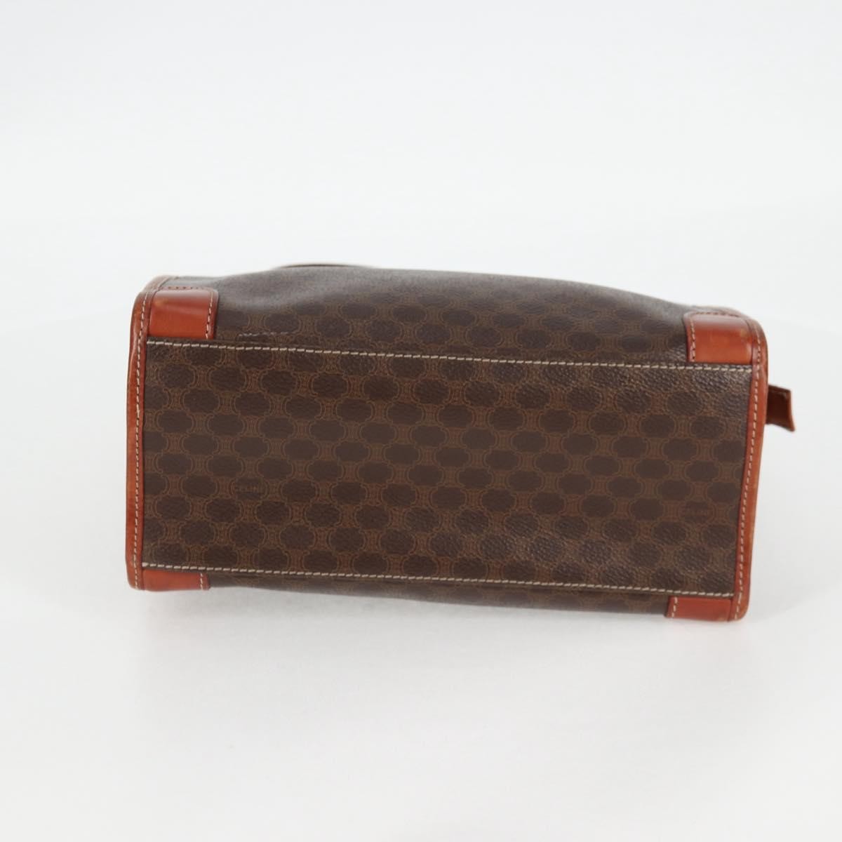 Celine Vintage Macadam Shoulder Bag Leather, BROWN, LEATHER, Shoulder bag