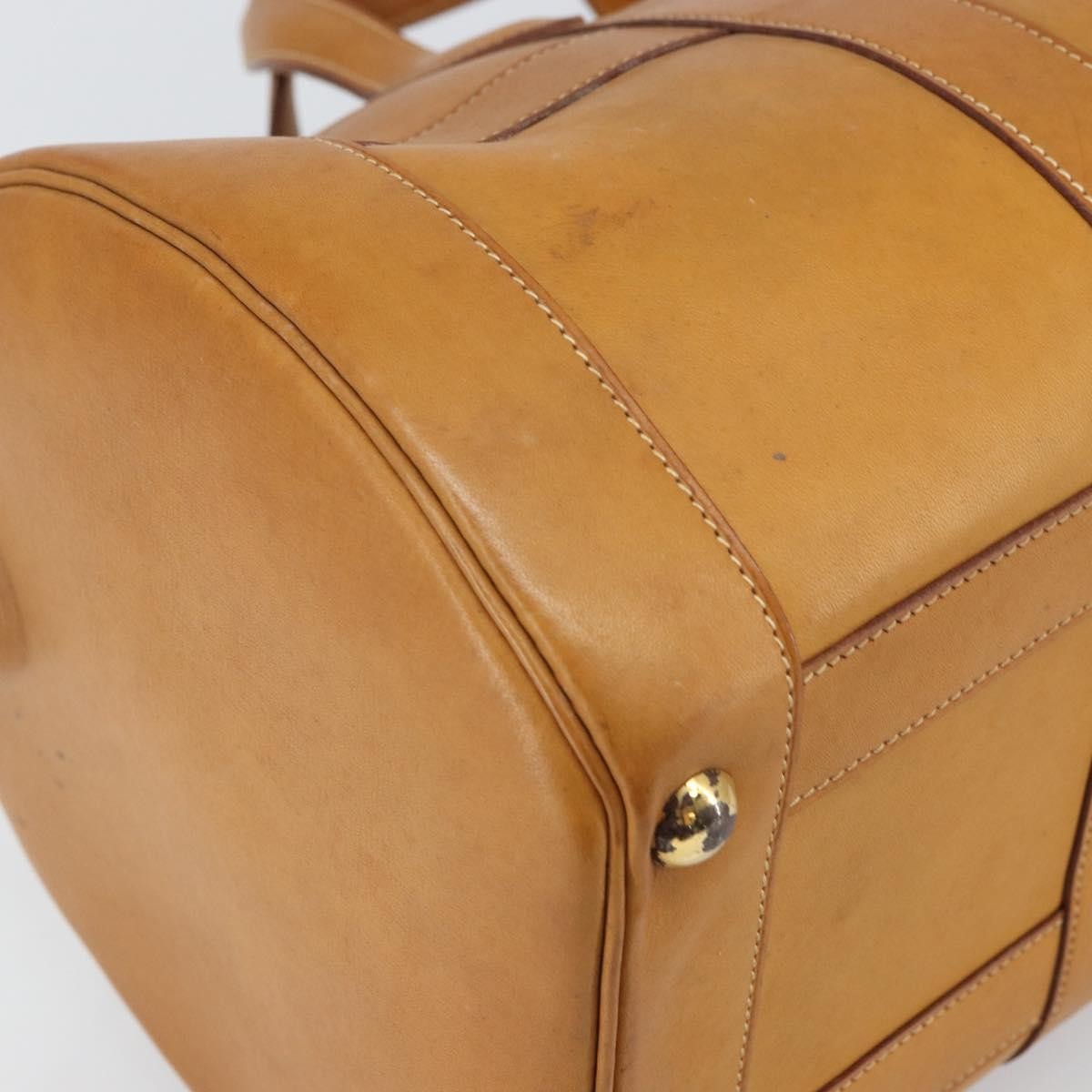 Hermes Vintage Convertible Boston Bag Leather, BROWN, LEATHER, Travel bag