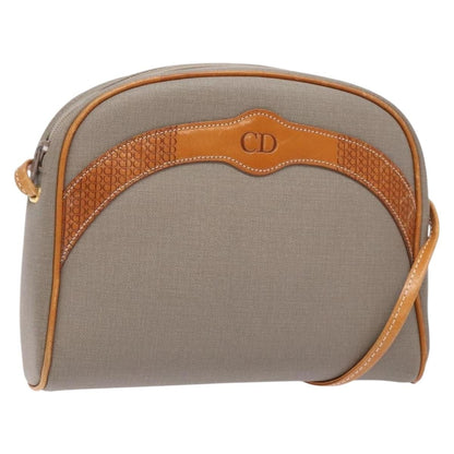 Christian Dior CD Shoulder bag Leather, GRAY, LEATHER, Shoulder bag
