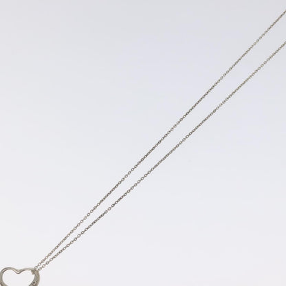 Tiffany & Co. Elsa Peretti Open Heart Pendant Necklace Sterling Silver, SILVER, SILVER, Necklace