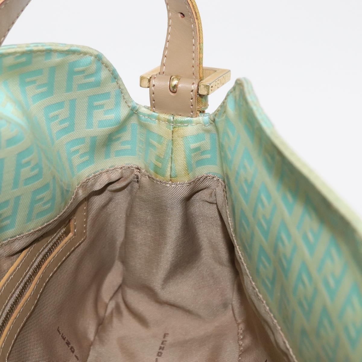 Fendi Double Flap Bag Zucchino Canvas, GREEN, CANVAS, Handbag