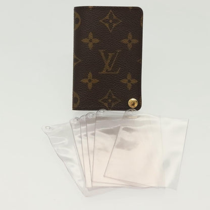 Louis Vuitton Porte Cartes Pression Card Case Monogram Canvas, BROWN, CANVAS, Card Holders