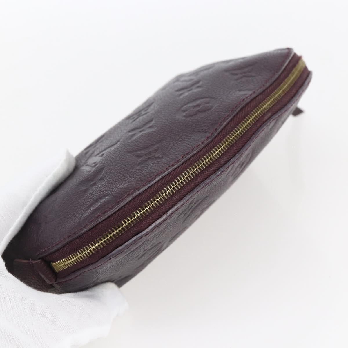 Louis Vuitton Cosmetic Pouch Monogram Empreinte Leather, BURGUNDY, LEATHER, Clutche & pouche